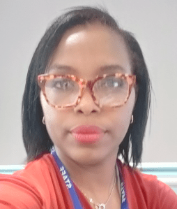 lady smiling wearing glasses